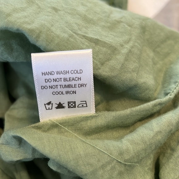 Tularosa Aritzia Luna Green Off The Shoulder Ruffle Mini Dress sz M - Picture 12 of 13